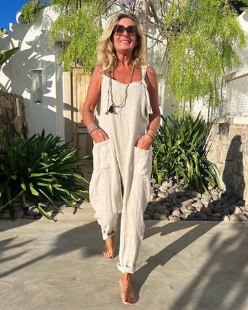 Cabana Living Lino Figne jumpsuit i hør